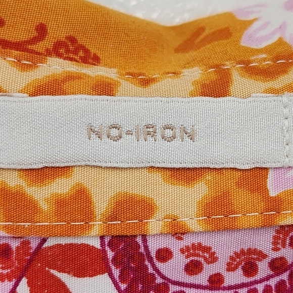 Chico's Women's 100% Cotton Paisley No Iron Button Down Shirt - Picture 4 of 8